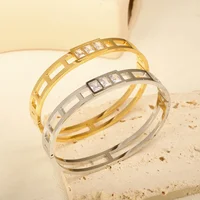 Stainless Steel With Zirconia Bracelet Simple Jewelry - Image 2