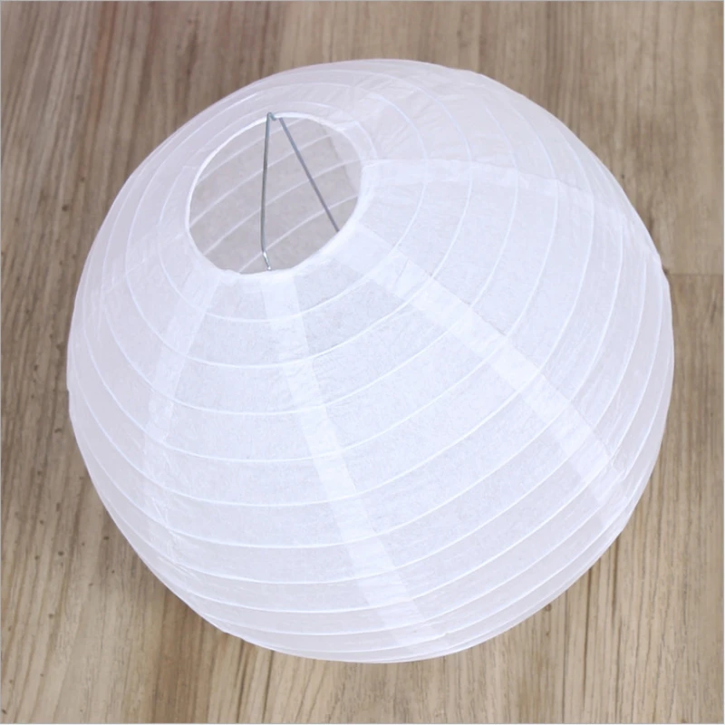 Lanterne De Papier,Red-8 Pouces--Lanterne Chinoise Élégante En Papier Blanc, Lampion Boule À
