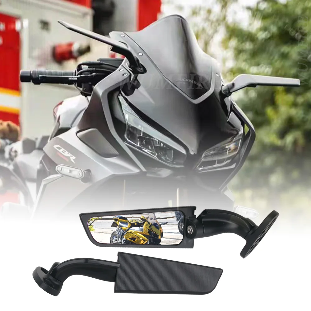 MotorcycleMirrorModifiedWindWingAdjustableRotatingRearview