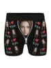 Customized Personalized Face Photo Men's Underwear Valentine's Day Gift Boxer Shorts Underwear Breathable Underwear for Husband 1