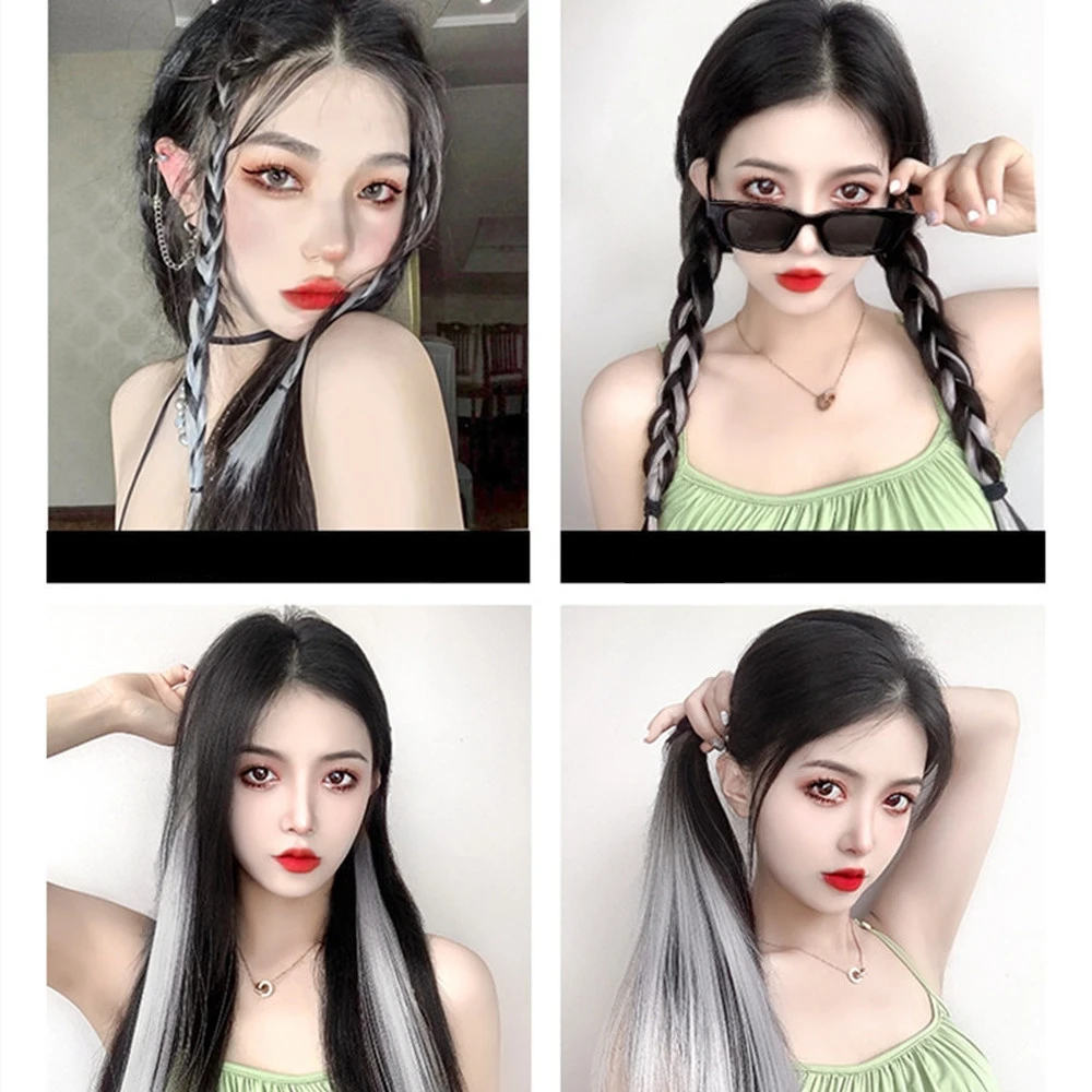 Clip di estensione dei capelli da 60cm In parrucchino lungo dritto appeso Clip per parrucca estensione dei capelli sintetici accessori per capelli forcina per capelli - immagine 5