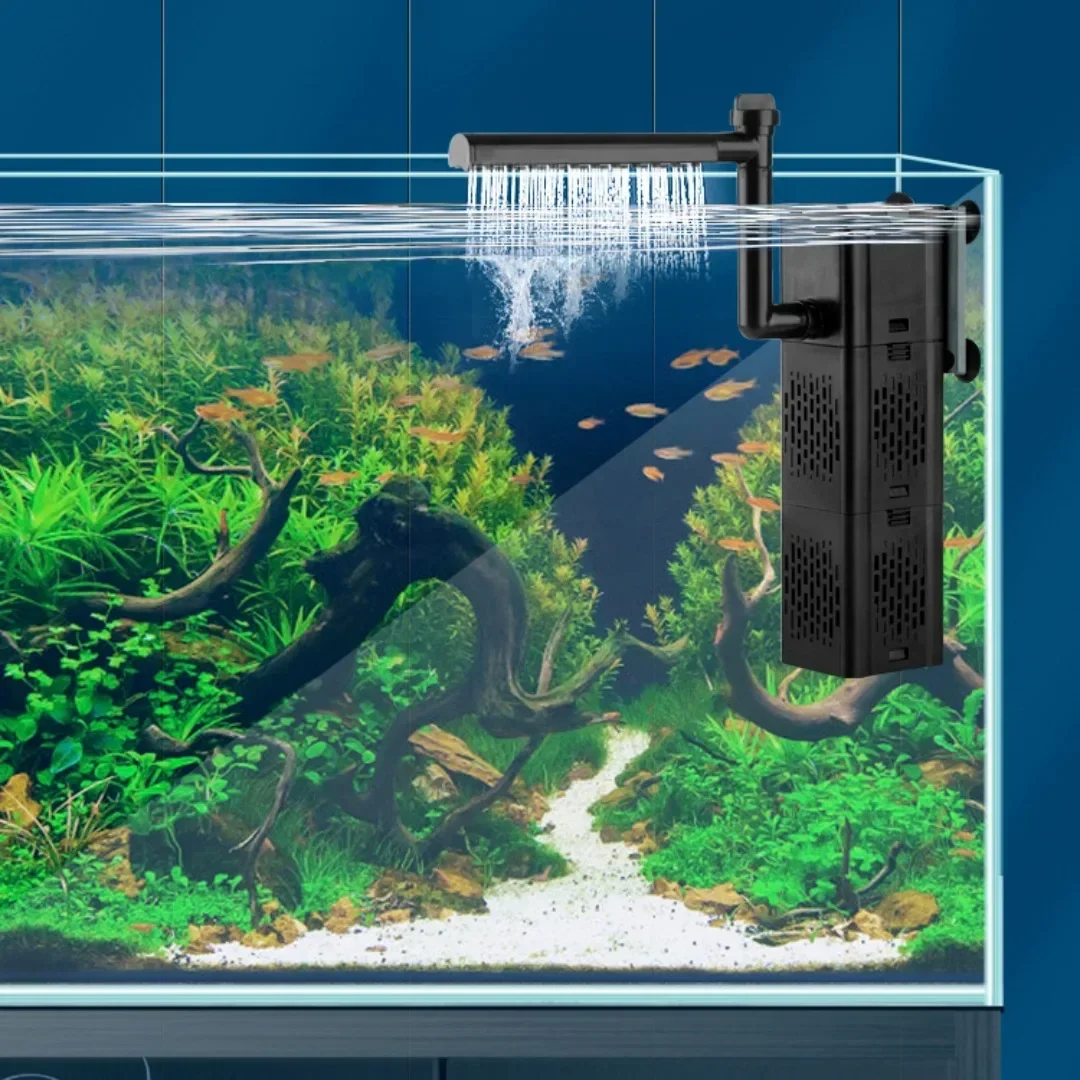 110-220V aquarium built-in filter rain pipe outlet fish tank water