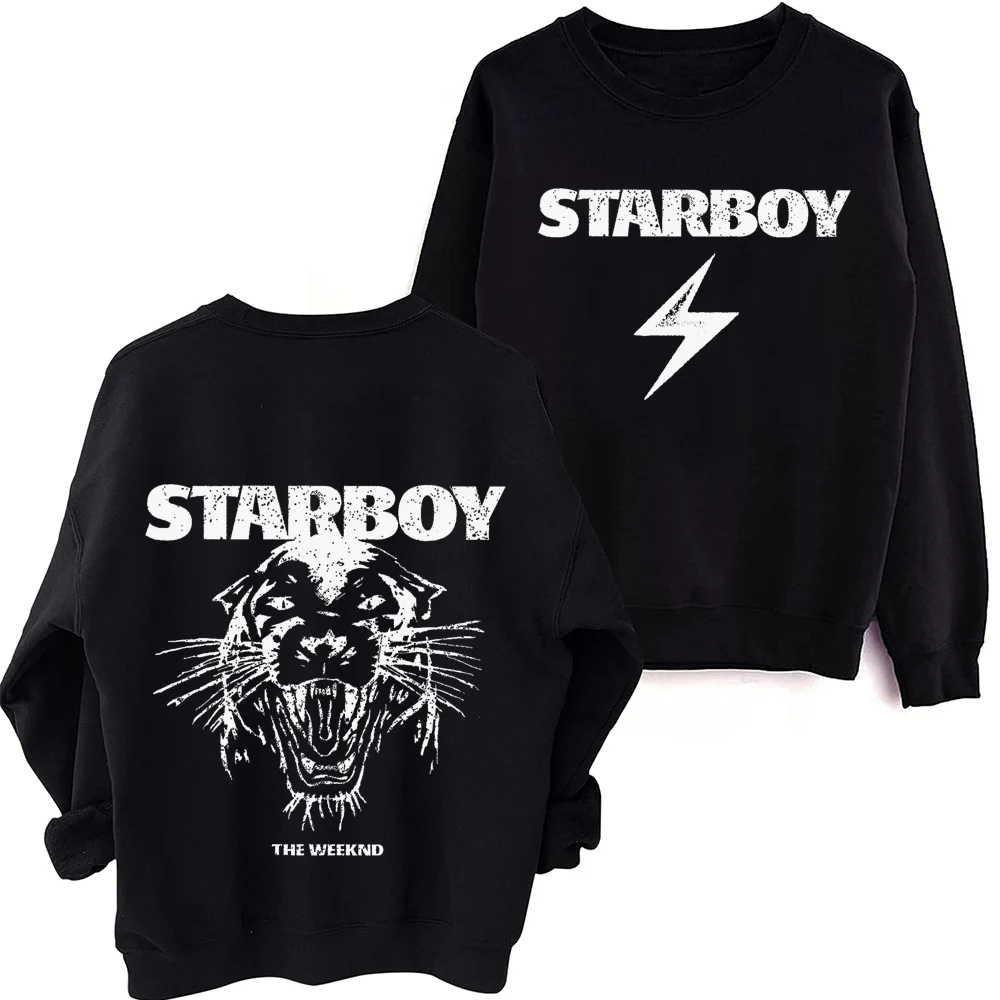 

2024 Starboy The Weeknd O-Neck Long Sleeve Spring Autumn Men Clothing Hoodies Women Printing Regular Sweatshirt Streetwear