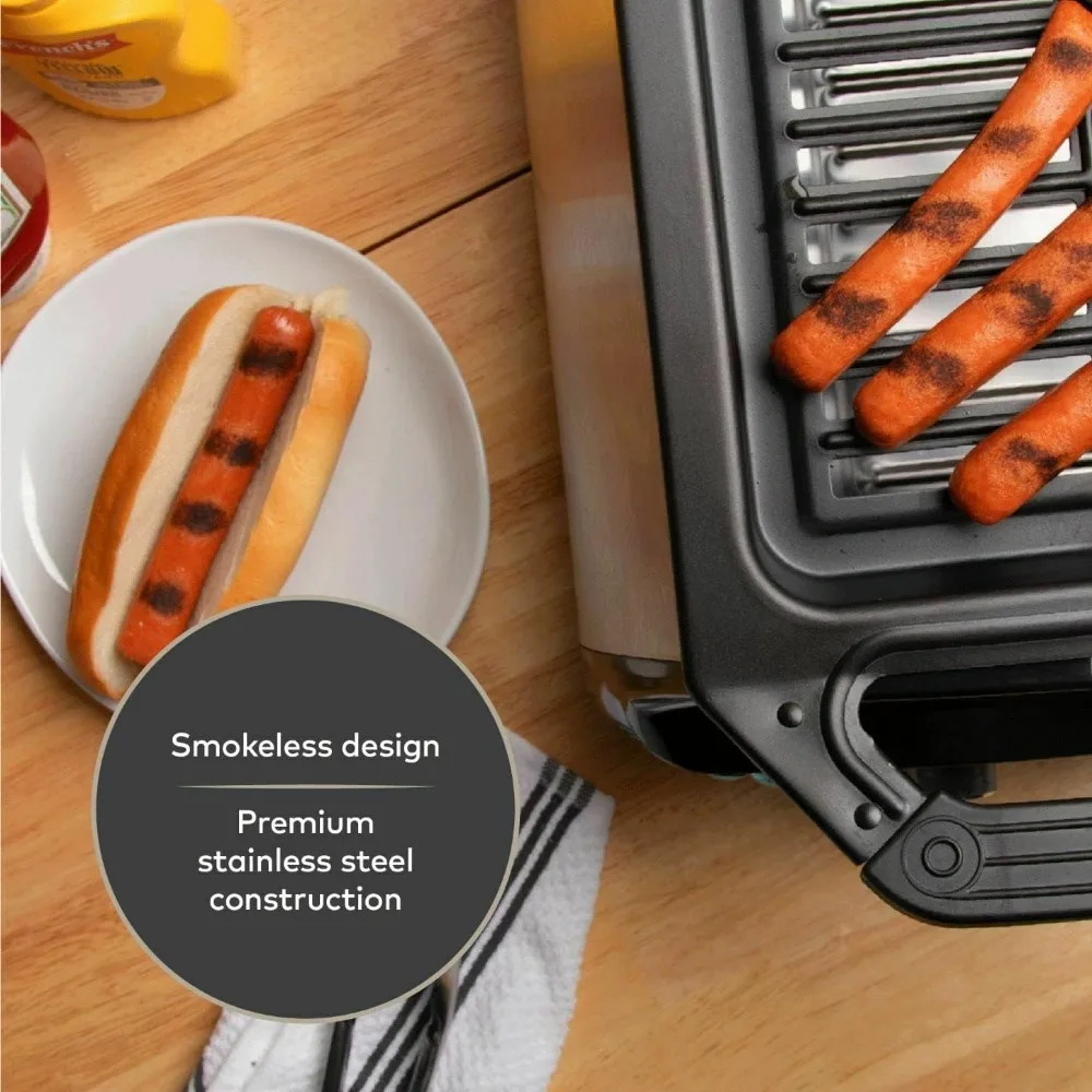 Smokeless Indoor Grill Removeable Plates Non-Stick Korean BBQ Electric Grill Indoor with Infrared Technology - Kebab Set 6