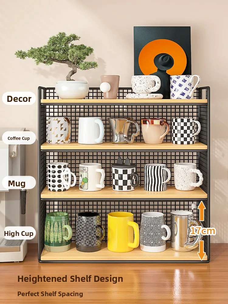 Multi-Functional Cup Storage Ra Tea Cup Holder Coffee Cup Stand Display elf Batoom Organizer Metal Material
