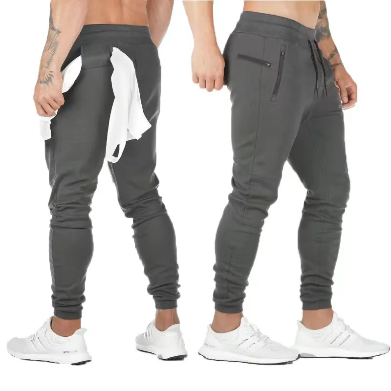 Pantalones Deportivos Para Hombre Estilo Hip Hop - Ajustados, Algodón Y Poliéster, Color Negro/rojo