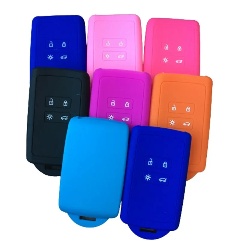 Silicone Car Key Case Cover For Renault Koleos Kadjar Arkana for Samsung QM5 Megane 4 Card Smart Keys Shell Set Accessories key case cover key case car key shell