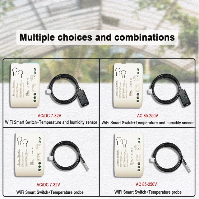 Smart TH16 Switch 16A Thermostat temperature humidity Monitoring WiFi eWelink Wireless Control Compatible Alexa Google Home 5