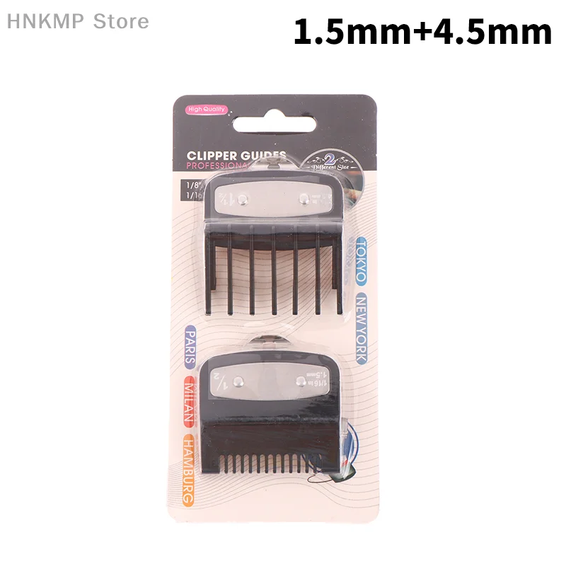 

2Pcs 1.5mm 4.5mm Plastic Hair Clipper Guide Comb Cutting Limit Combs Standard Guards Attach Parts Electric Clippers Accessories