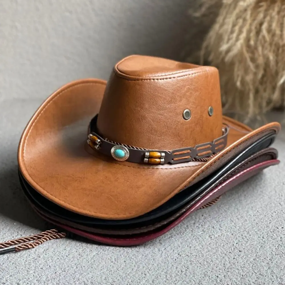 

Panama Hat Vintage Sombrero Hombre For Men For Women Faux Leather Travel Hiking Fisherman Hat Women Cap Bucket cap Cowboy Hat