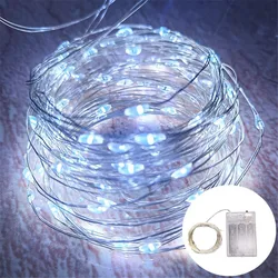 Enchanting Fairy Light String - Battery - Powered Copper Wire LED for Indoor and Outdoor Decor (White)