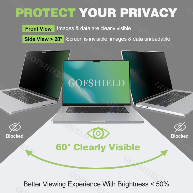 Magnetic Anti-Glare and Anti-Blue Light Anti-Reflective 2 Way Privacy Screen Protector for MacBook Air 13.6 Protective Filter