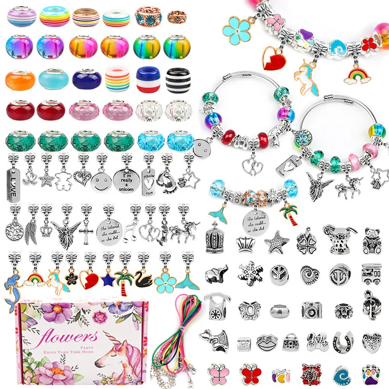

Children DIY Handmade Toy Girl 3-13 Years Old Bracelet Handmade Beaded Diy Material Wear Bead Necklace Girl Birthday Toy Gift