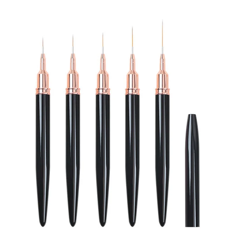 

5/8/12/20/25MM/1set Nail Liner Brush Set Handle Nail Art Pen Brush Drawing Lines Stripe Painting Flower Pen Manicure Tools Nail