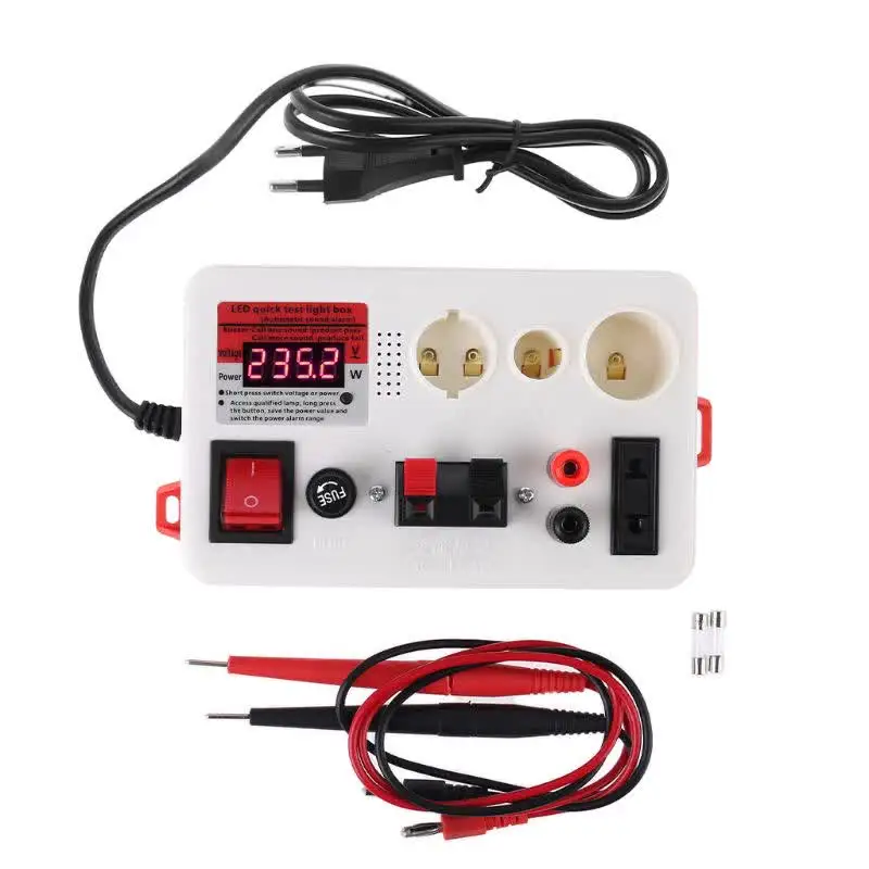 Testeur Rapide Pour Lampes LED – Boîte De Test Avec écran Tension/puissance, Interface Branchement Rapide