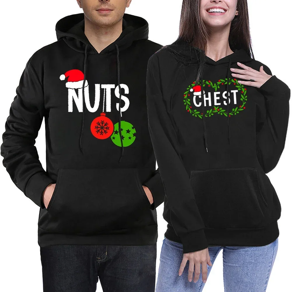 

Couple Hoodies Merry Christmas Graphic Hooded Sweatshirts Fashion Women Loose Sweater Autumn Winter Men Casual Lover Hoodies