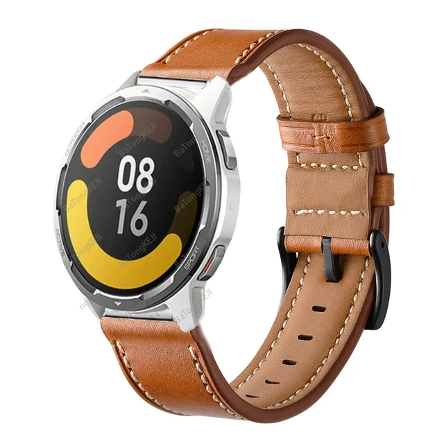 Correa de cuero genuino para Xiaomi Watch S1 Active, accesorios de reloj  inteligente, pulseras para Mi