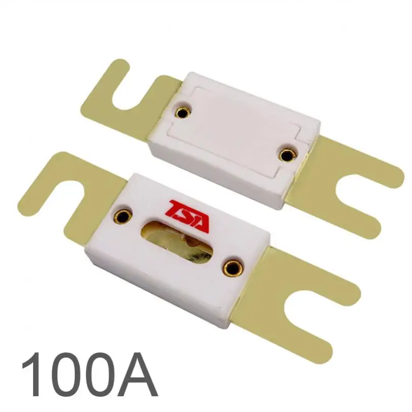 3Car ANL Fuse 100/150A/200A/250A 300A Plated Fuse Pure Copper Gold Plated Large Ceramic Sensitive 1 pc