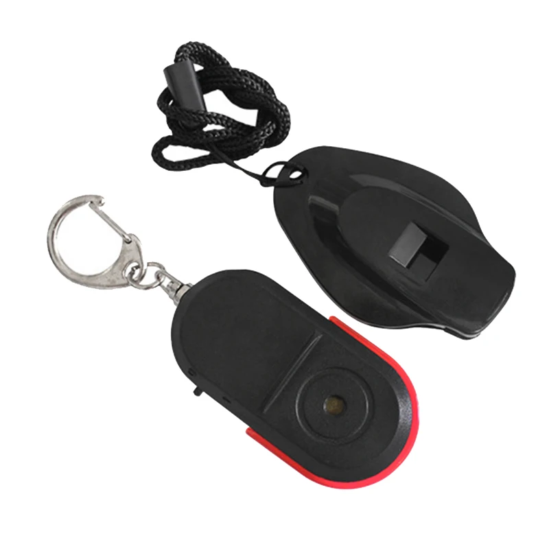 Mini Anti-Lost Whistle Key Finder Wireless Alarm Smart Tag Key Locator Keychain Tracker Whistle Sound LED Light Tracker