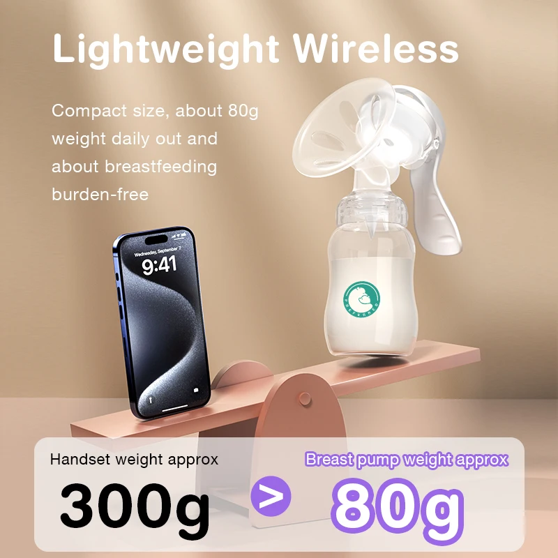 Dr.isla Breast Pump Baby Nipple Manual Suction Milk Pump Feeding Breasts Pumps Milk Bottle Sucking Postpartum Supplies BPA Free 3