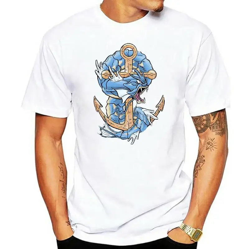 Maglietta Lake Of Rage Gyarados Wet Brain Gaming Tattoo Magikarp Dragon Anchor