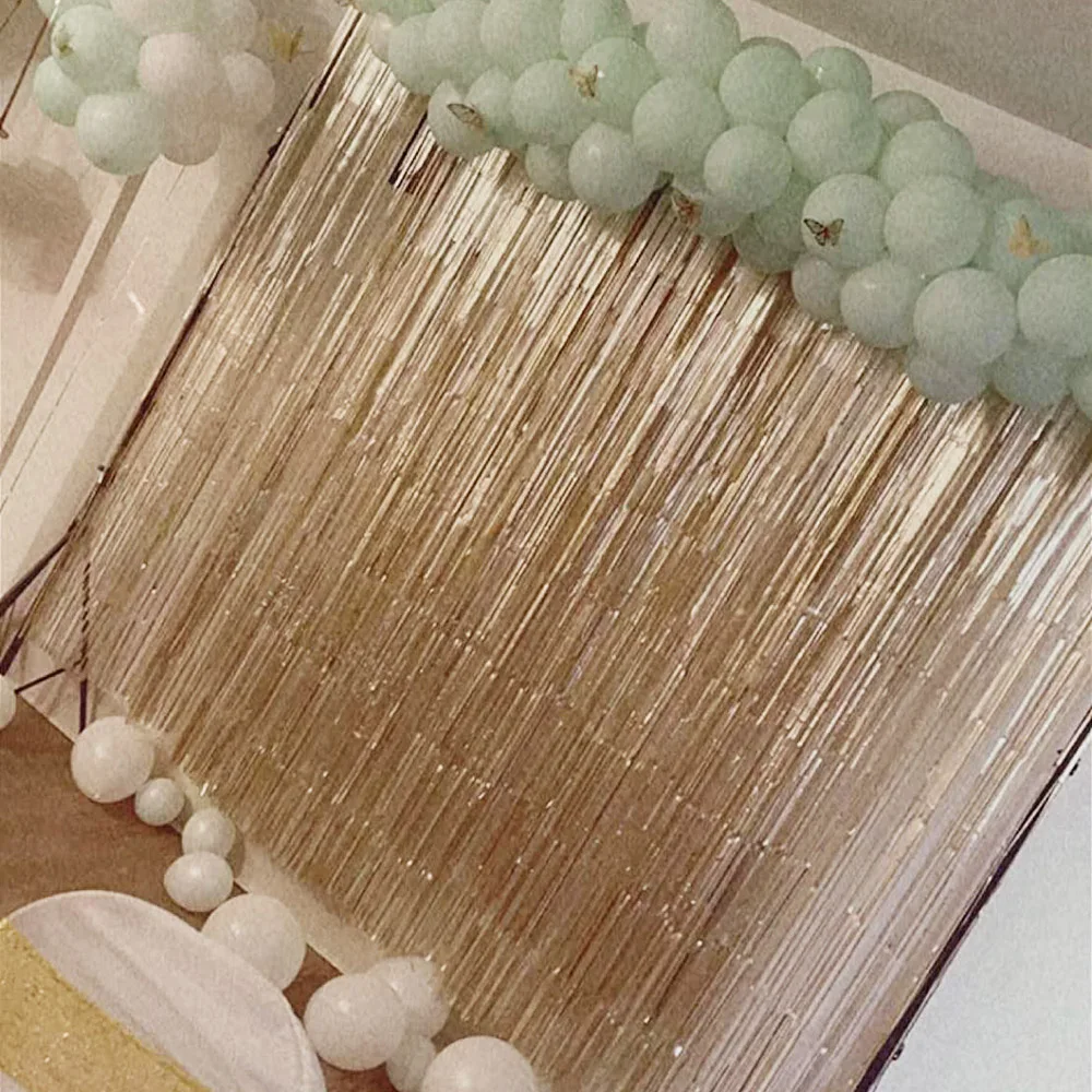 Tenda Tinsel Oro Champagne JijAcraft 2x2,5m Per Decorazioni Festa Compleanno Matrimonio