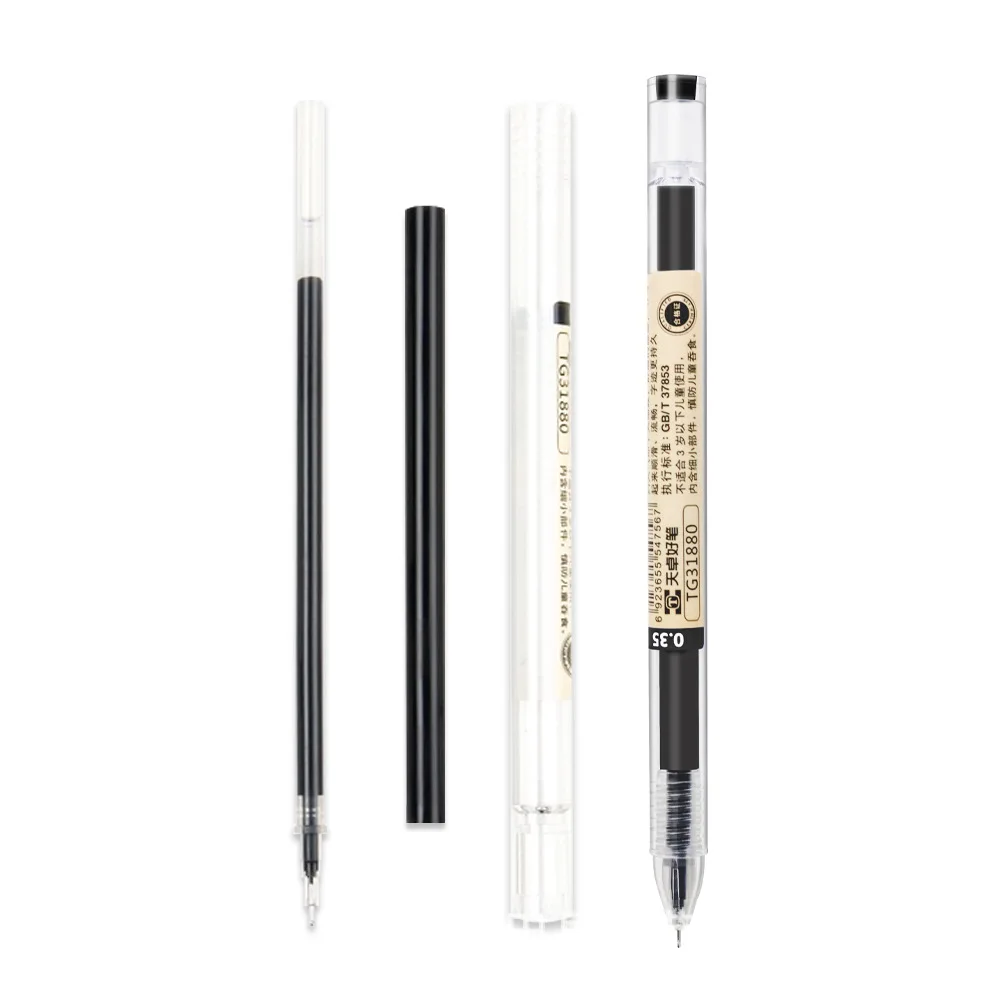 0.35mm Fine Gel Pen Blue/Black Ink Refills Rod for Handle Marker Pens School Gelpen Office Student Writing Drawing Stationery 3