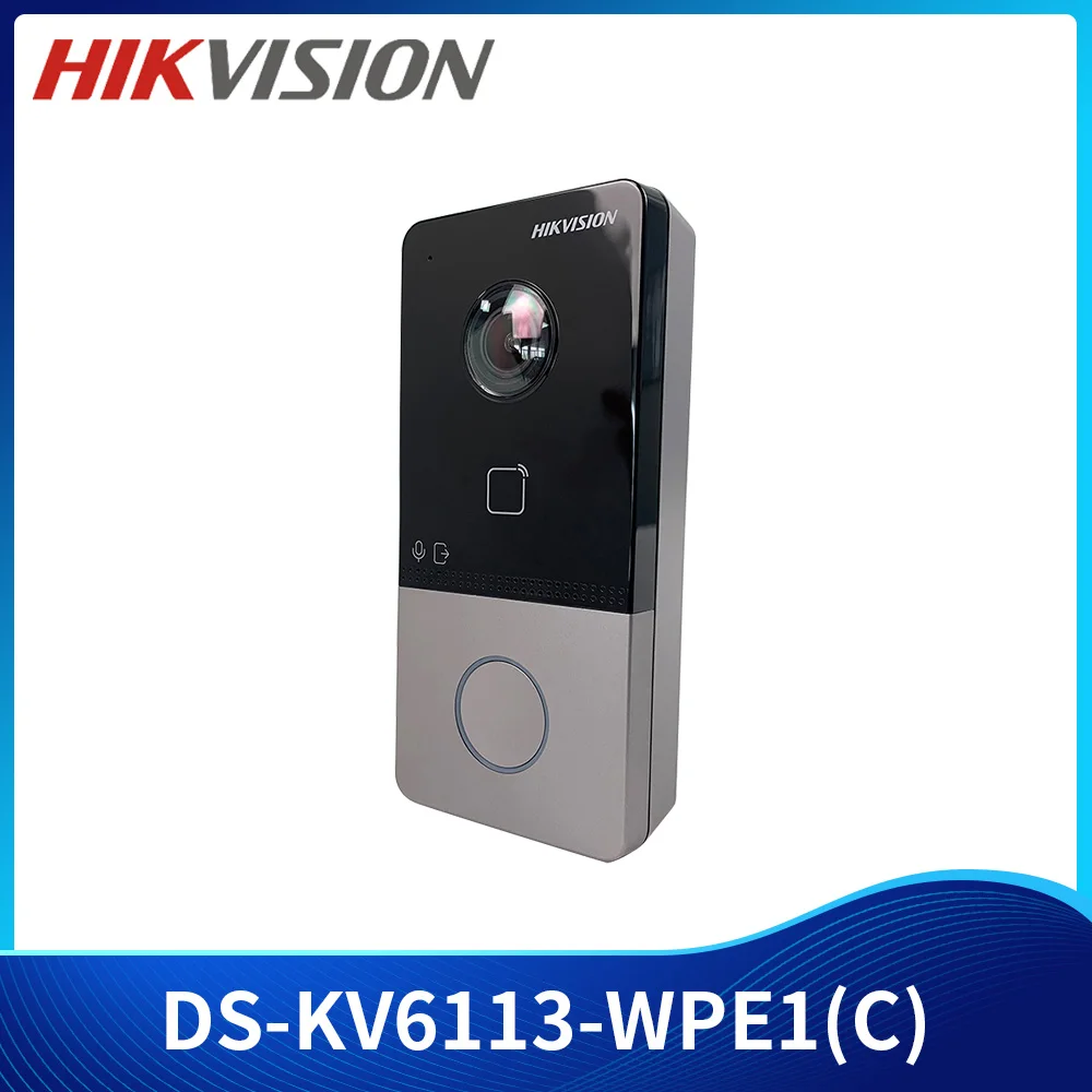 

Hikvision Smart Home Doorbell IP POE, wifi Door Station, Doorphone,Unlock Video Intercom DS-KV6113-WPE1(C) Deurbel