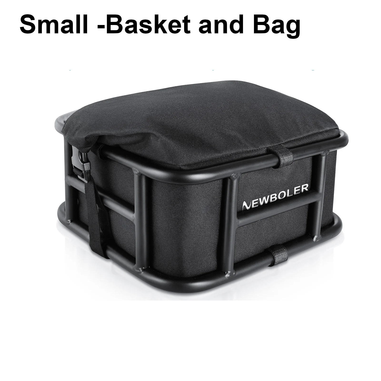 Heavy Duty Rear Bicycle Basket with Liner - Removable Metal Design
