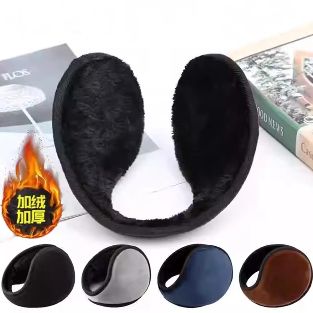 Winter Warm Fur Earmuffs For Men Women Velvet Earlap Headphones Thicken Warmer Ear Cover Outdoor Cycling Ski Plush Ear Protector