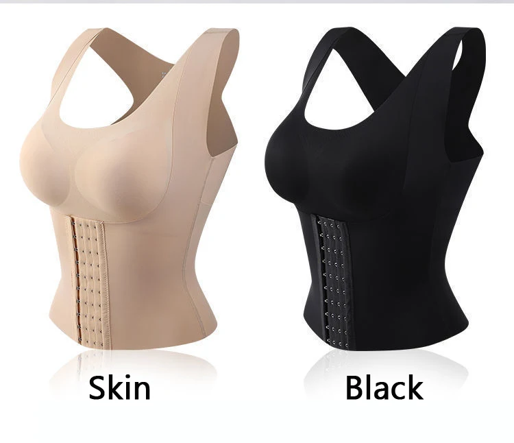 Snatch Bra 3-in-1 Waist Trainer Bra Women's Shapewear Corset Shaper Push Up Waist Buttoned Bra Shapewear Belly Sheath Corrective