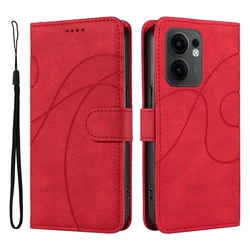 Magnetic Leather Wallet Flip Case for Smartphones - Curve Design (RD)