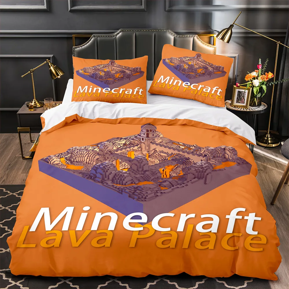 

VOXEL-Cube Bedding Set Single Twin Full Queen King Size Game layout Bed Set Aldult Kid Bedroom Duvetcover Sets 3D Anime 2/3pcs