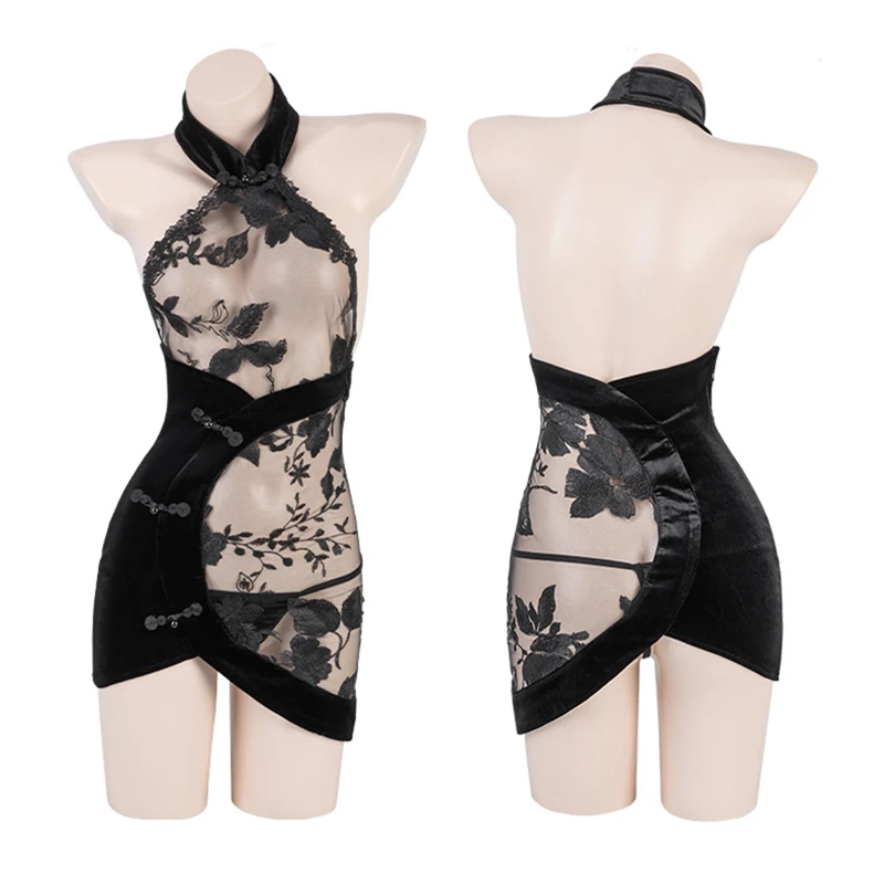 Chinese Traditional Cheongsam Dress Women Lace Qipao Skirt Sexy Lingerie  Dress | eBay