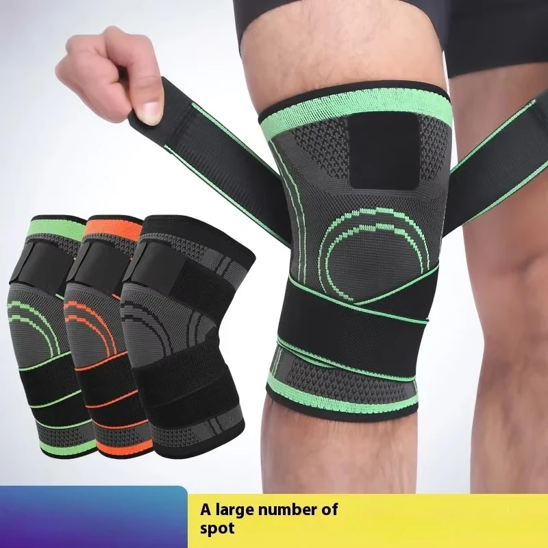 Compression Strap Wrapped Knee Pads for Basketball, Running, Fitness, Cycling