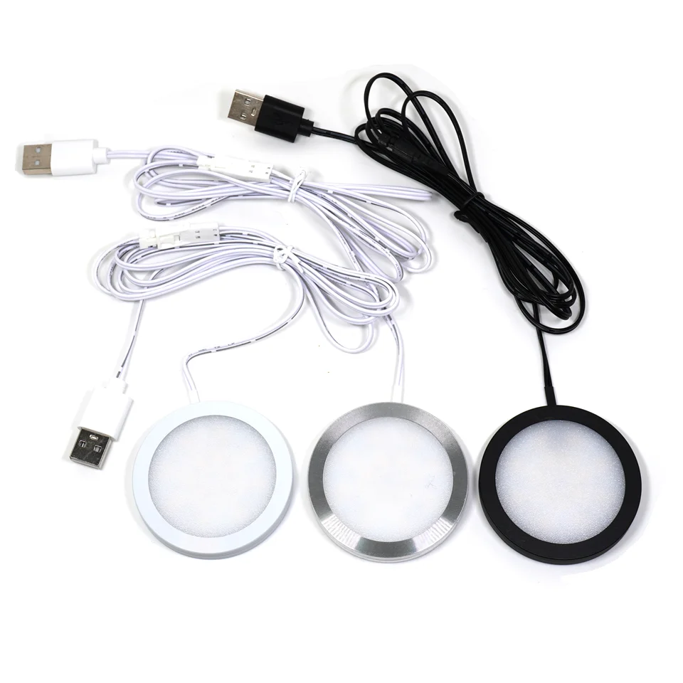 LED Spotlight Interior Cabinet Puck Light Mini 3W 5W Surface Mounted Celing Slim Lamp Dupont Cable Counter Closet USB 5V etrnLED led downlight,led spotlight