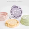 Dog Pet Folding Silicone Bowls 350ml/650ml Outdoor Travel Foldable Portable Cat Food Water Container Feeding Tray Bowls 1