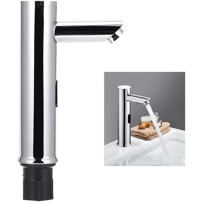 Sensor Faucet G1/2in Automatic Sensor Faucet Infrared Induction Hot and Cold Bathroom Basin Water Tap