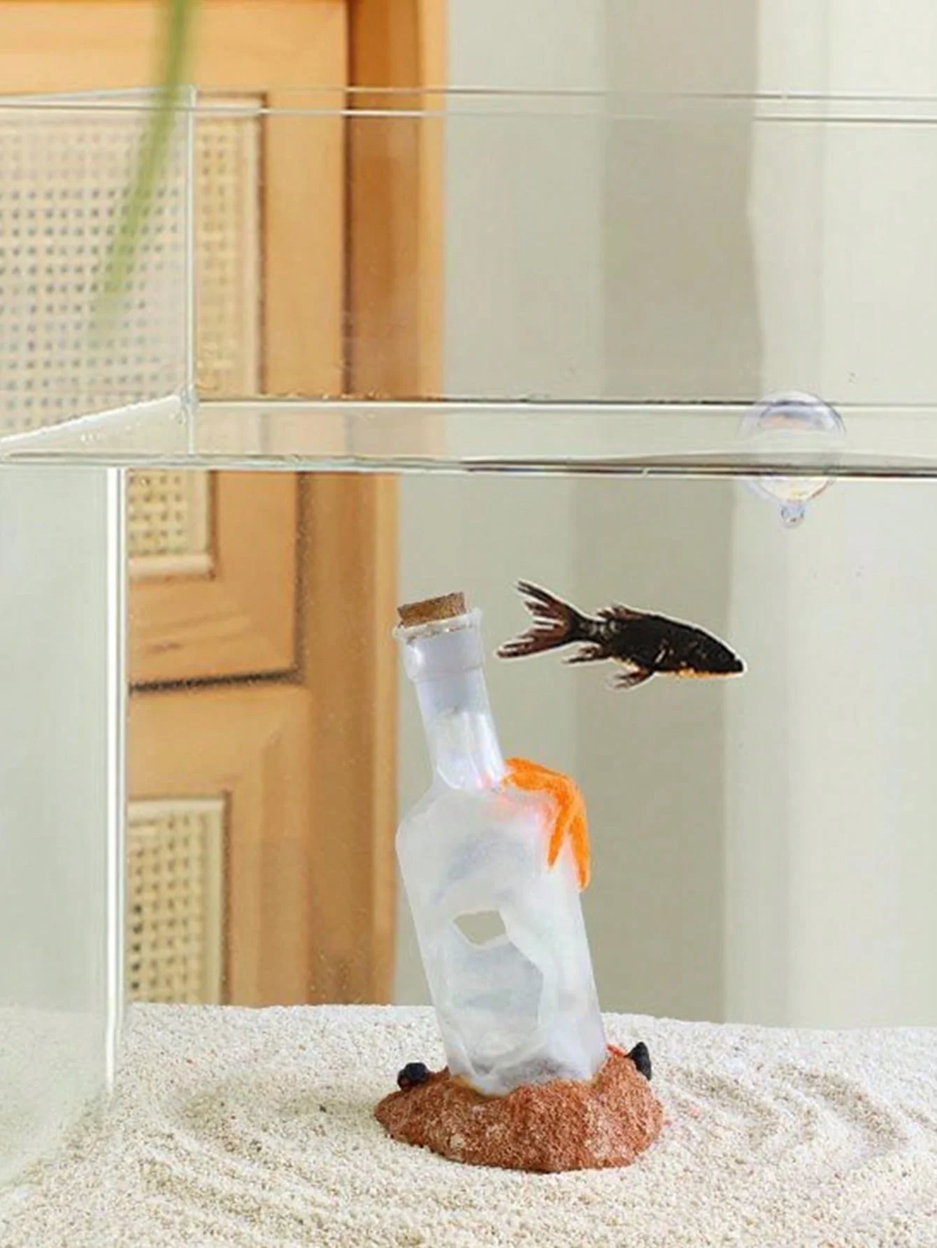 1pc-Fish hiding place in water, shrimp decoration, underwater aquarium cave decoration, home office, fish tank landscaping