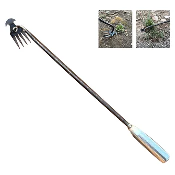Hand Weeder Tool with Long Handle Manual Weed Digger for Yard Lawn Farmhouse Gardening
