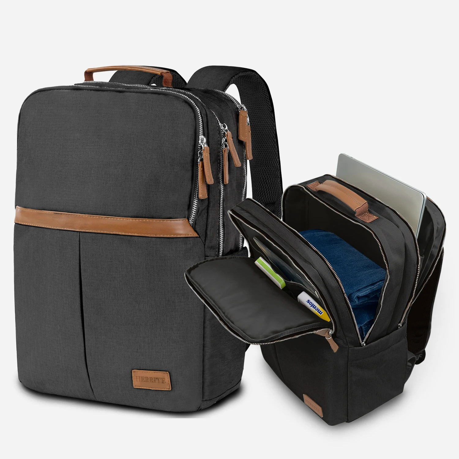 High Quality Large Backpack Waterproof Multi-function Double Zipper Unisex Casual Travel Business Outside Student School Bag