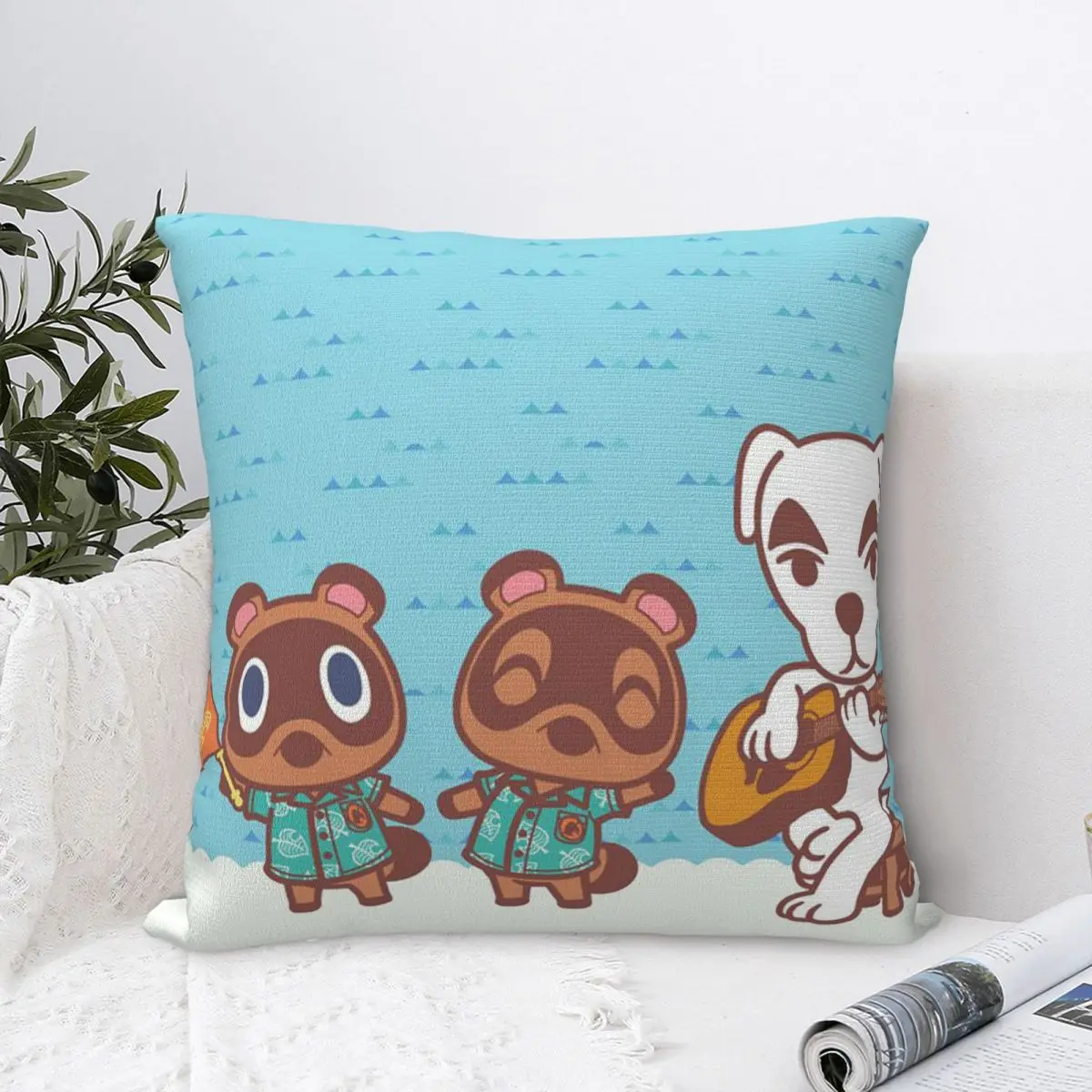 New Horizons Throw Pillow Case Animal Crossing: New Horizons Zaino Coussin Cover Fai Da Te Stampato Riutilizzabile Divano Decor