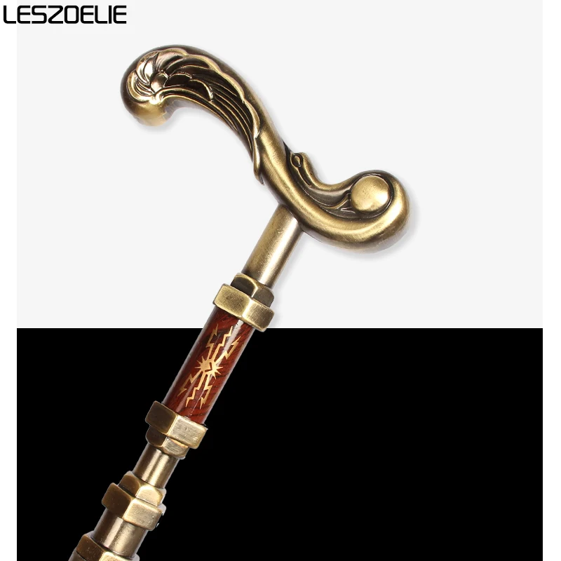 Elegant Luxury Walking Stick Men Decorative Walking Cane Women Bronze Handle Noble Pattern Fashionable Vintage Cane