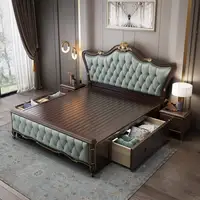 Lit King Size Moderne avec Rangement, Luxe, 200x220cm, Cadres de Lit Minimalistes, Meubles Capitonnés pour la Maison, Mobilier de Chambre 6