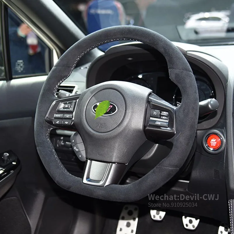 Alcantara Steering Wheel Cover Wearresistant Soft Comfortable Touch For Subaru Wrx 2018 Outback