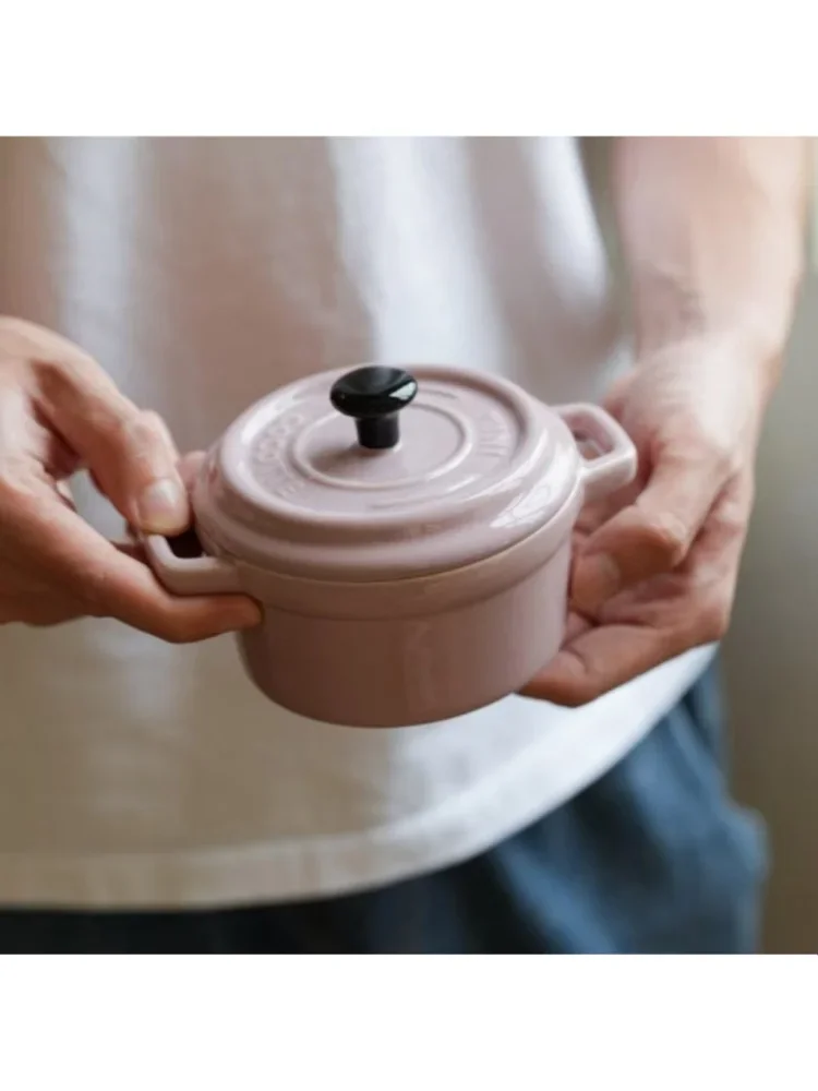 Description Picture 3 of item200ML Ceramic Breakfast Bowl Ramekins with Lids Oven Safe Creme Brulee,Mini Casserole Souffle Cover&Handle for French Onion Soup