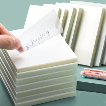50 fogli/set note impermeabili appiccicose trasparenti con adesivi Daily To Do List Memo Notepad Paper per cancelleria per ufficio scolastico