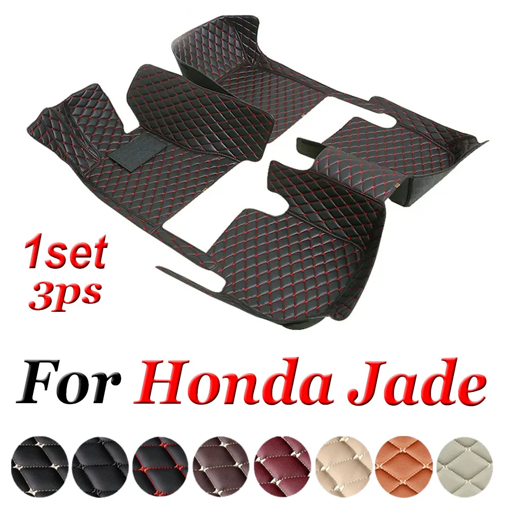 

Car Mats For Honda Jade FR4 FR5 2013~2020 Luxury Leather Floor Mat Set Carpet Rug Auto Foot Pads interior parts Car Accessories