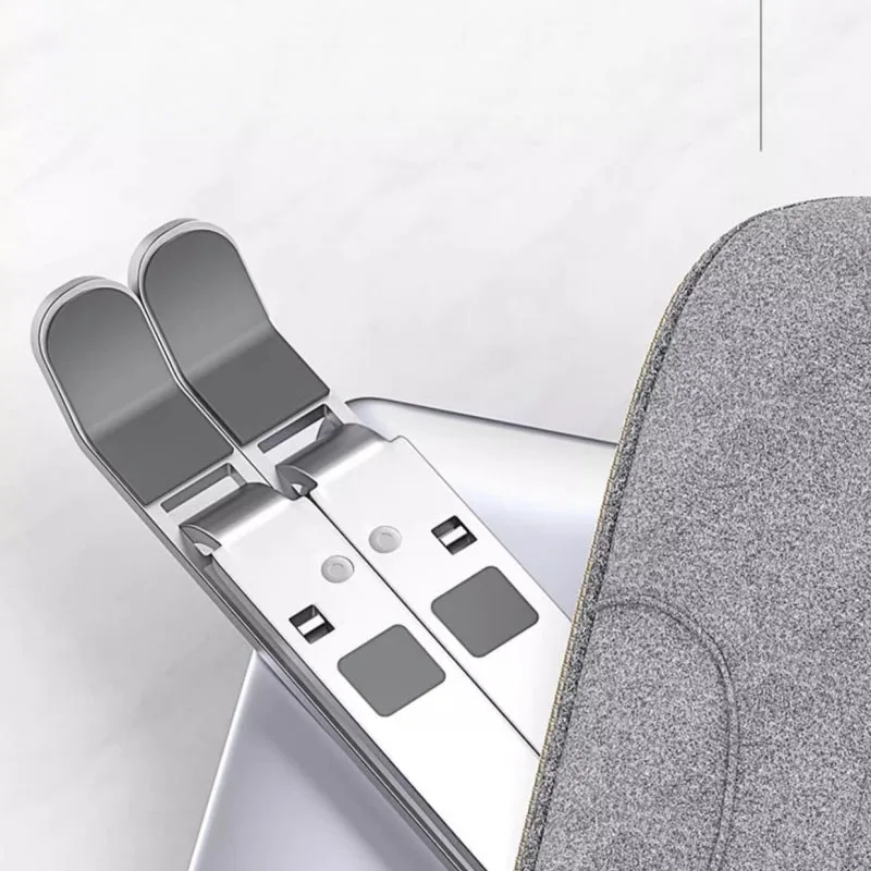 휴대용 듀얼 포크 접이식 알루미늄 합금 노트북 & 태블릿 스탠드, 높이 조절 가능 엘리베이팅 지지대