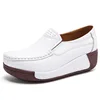 2024 Casual Breathable Genuine Leather Cowhide 6cm Wedges Platform Shoes For Women Chaussure Femme Ladies Trainers Zapatos Mujer 6